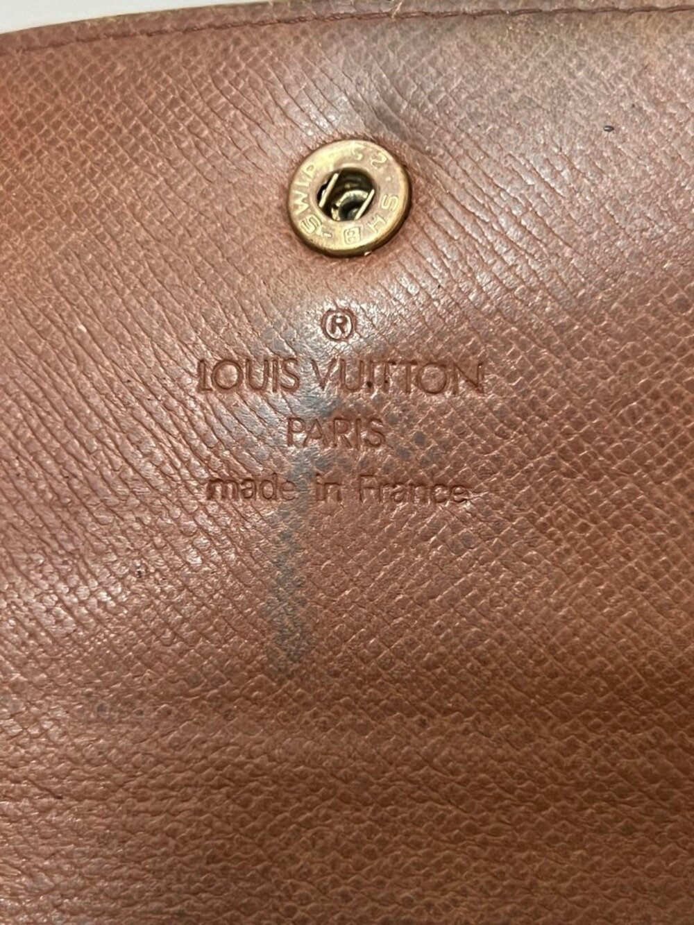 Vintage Louis Vuitton Monogram Canvas Crossbody Bifold Wallet Gold Chain Strap - Picture 7 of 8